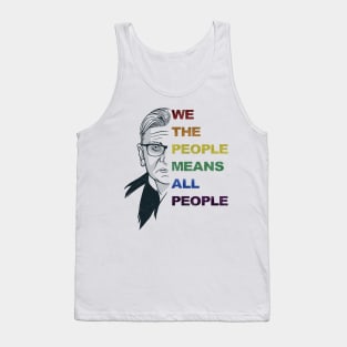 RBG Supreme Court Justice Ruth Bader Ginsburg Rainbow Pride Quote Tank Top